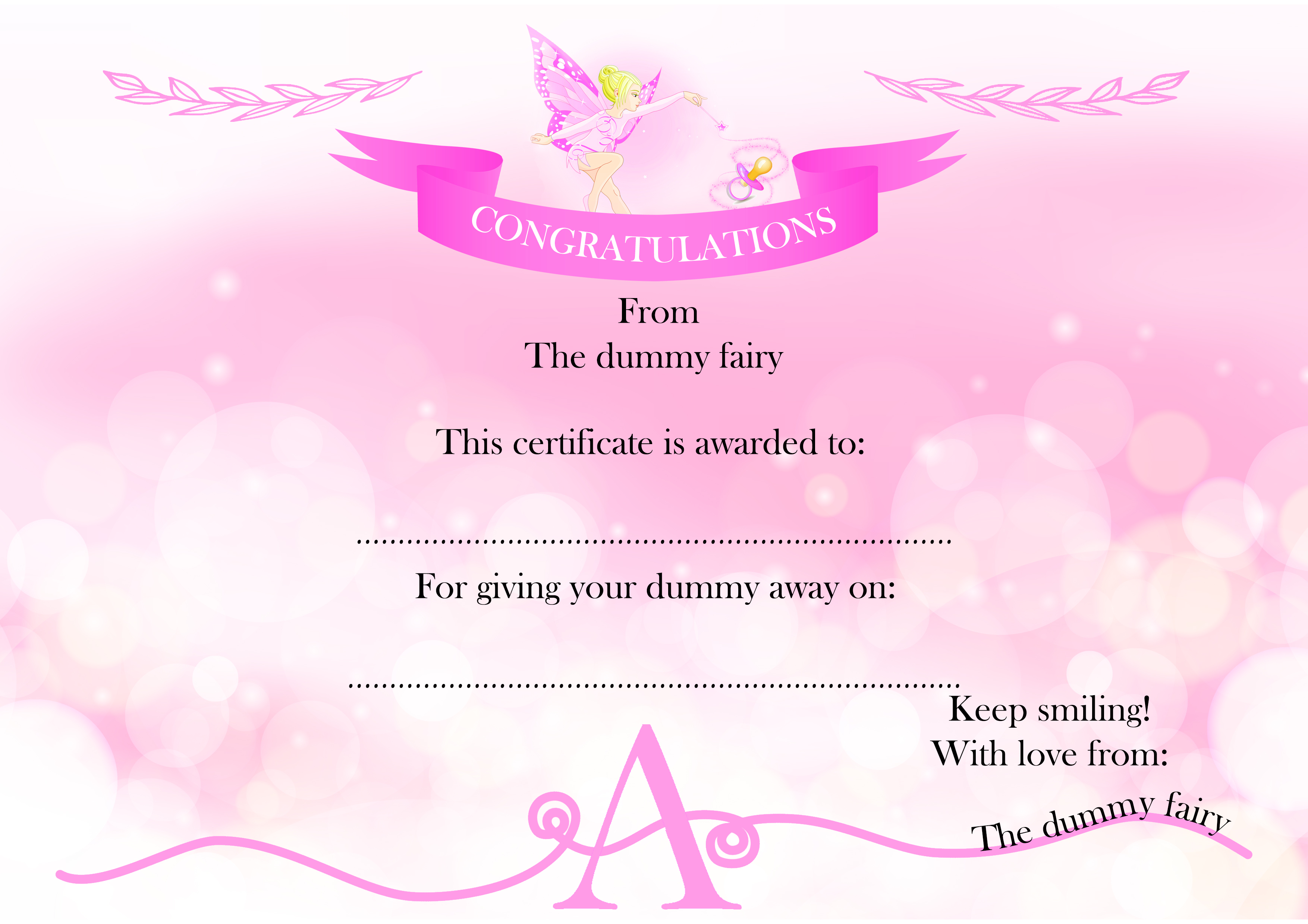 dummy-fairy-letter-certificate-brolly-sheets-mall-planet